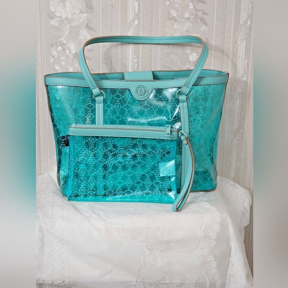 Nanette Lepore 2 on 1 Clear Shoulder Tote Bag EUC